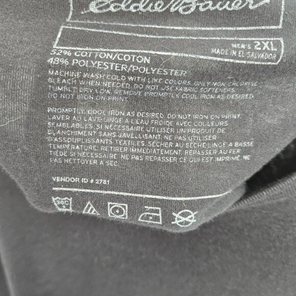 Eddie Bauer Black Crew Neck Long Sleeve Shirt XXL - Picture 5 of 8
